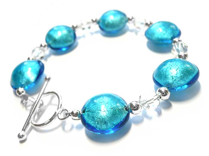 Murano Glass Bracelet -Turquoise