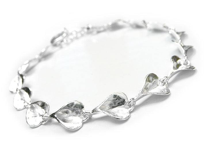 Silver Bracelet - Organic Heart Tiny