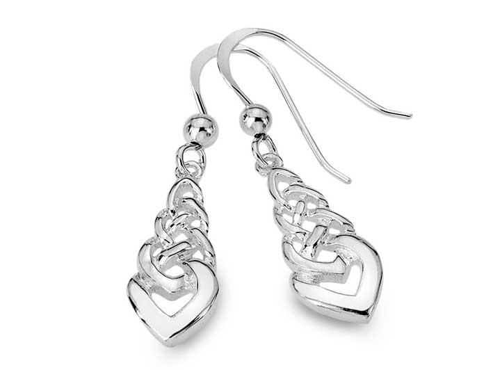 Silver Earrings - Celtic Woven Knot