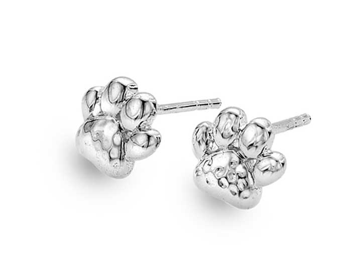 Silver Earrings - Dog Paw