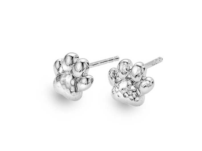 Silver Earrings - Dog Paw