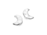 Silver Earrings - Moon Studs