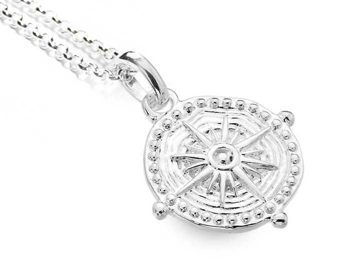 Silver Pendant - Compass