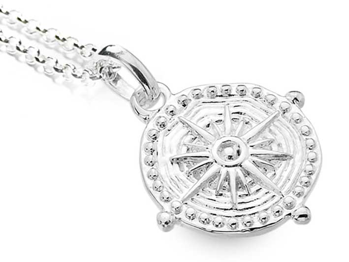 Silver Pendant - Compass