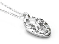 Silver Pendant - Heart Padlock