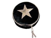 Velvet Jewellery Pouch - Black Star