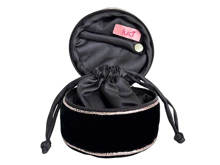 Velvet Jewellery Pouch - Black Star