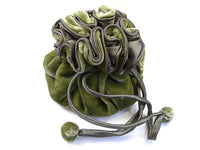 Velvet Jewellery Pouch - Fennel Green