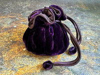 Velvet Jewellery Pouch - Dark Purple