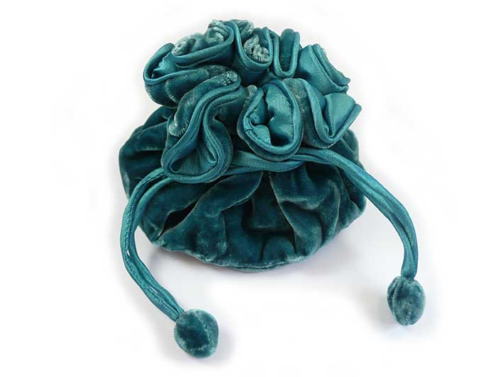 Velvet Jewellery Pouch - Teal