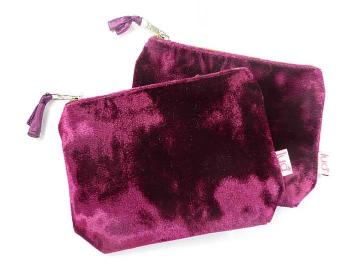 Velvet Purse - Burgundy Small