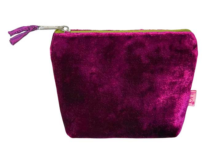 Velvet Purse - Burgundy Small