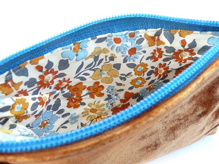 Velvet Purse - Burnt Orange Medium
