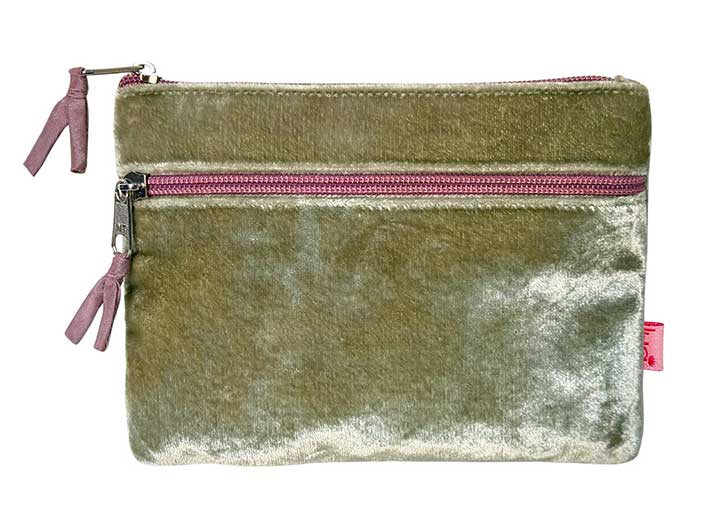 Velvet Purse - Fennel Green Medium
