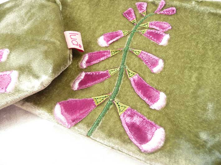 Velvet Purse - Foxgloves Small