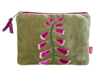 Velvet Purse - Foxgloves Medium