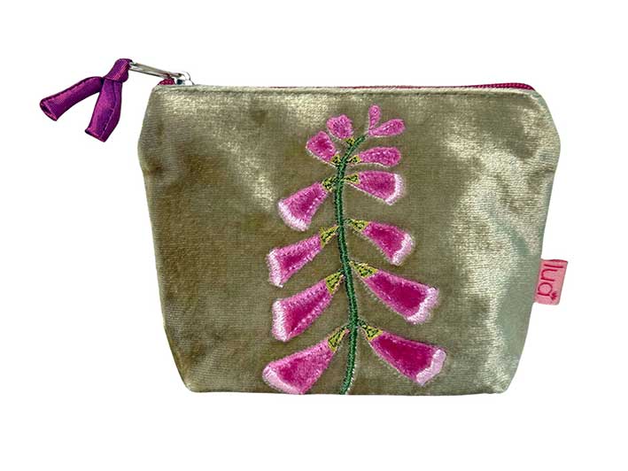 Velvet Purse - Foxgloves Small