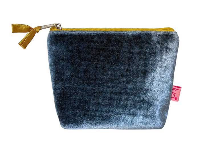 Velvet Purse - Navy Small