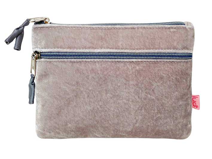 Velvet Purse - Pale Mink