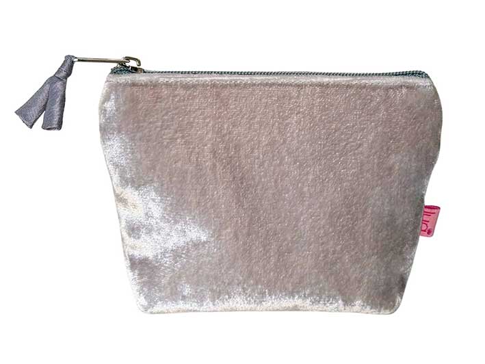 Velvet Purse - Pale Mink Small