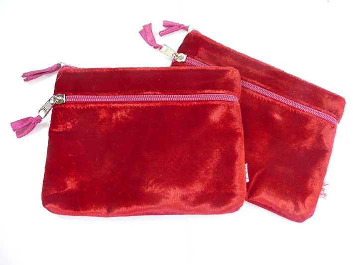 Velvet Purse - Red