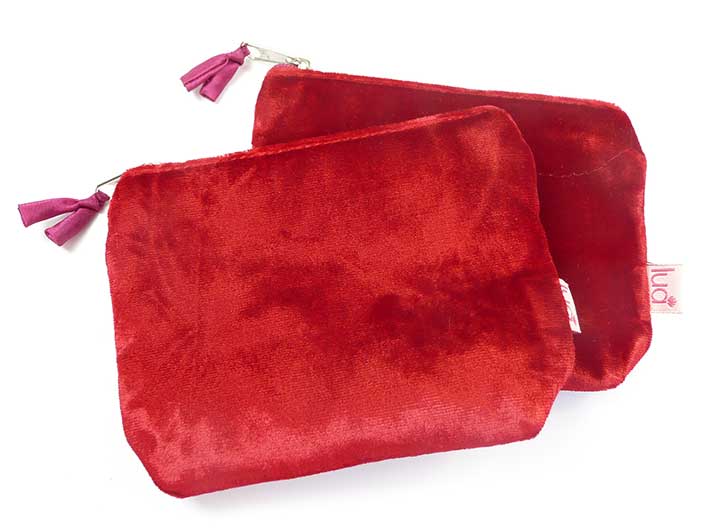 Velvet Purse - Red Small