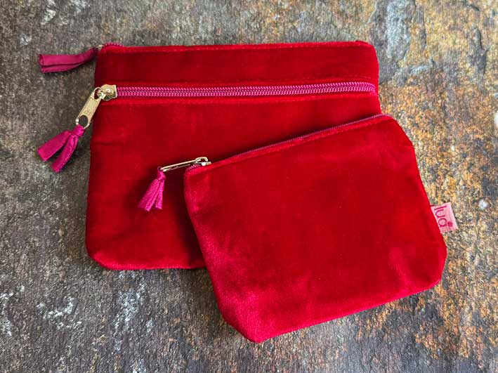 Velvet Purse - Red