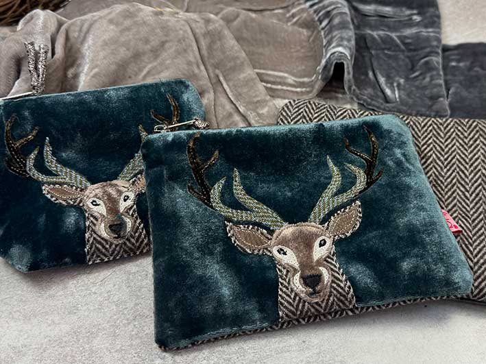Velvet Purse - Stag Teal