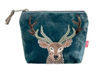 Velvet Purse - Stag Teal Small