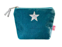 Velvet Purse - Star Teal Small