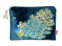 Velvet Purse - Peacock Medium