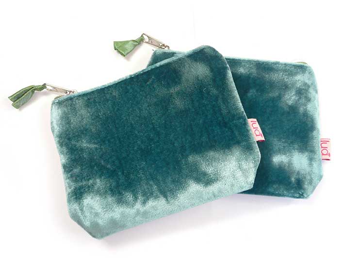 Velvet Purse - Teal Small