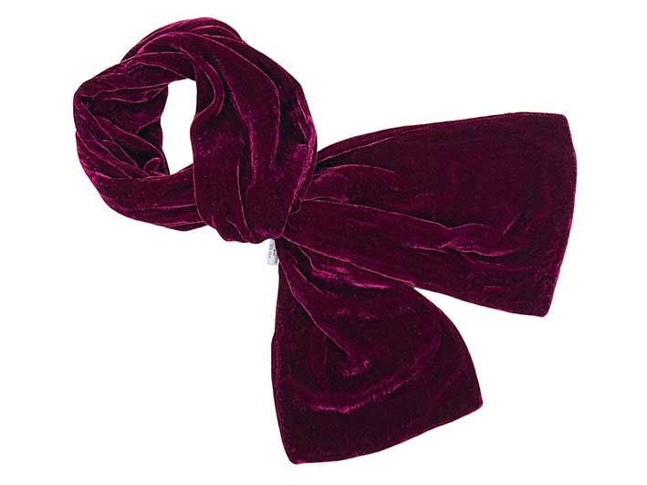 Velvet Scarf - Burgundy