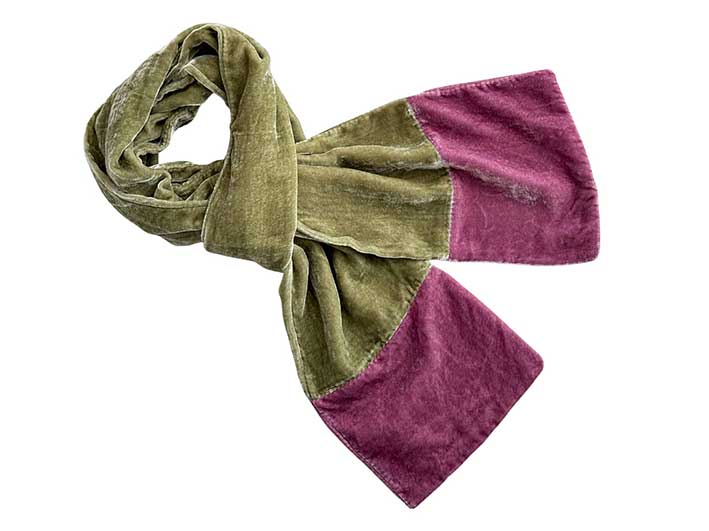 Velvet Scarf - Fennel and Rose