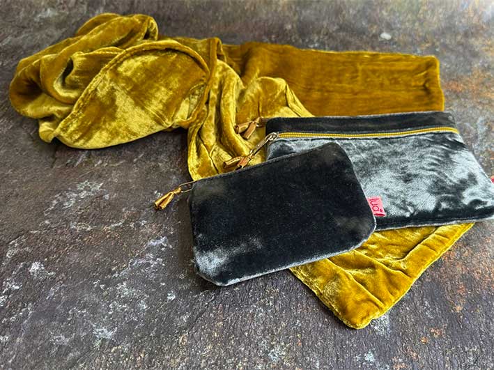 Velvet Scarf - Mustard