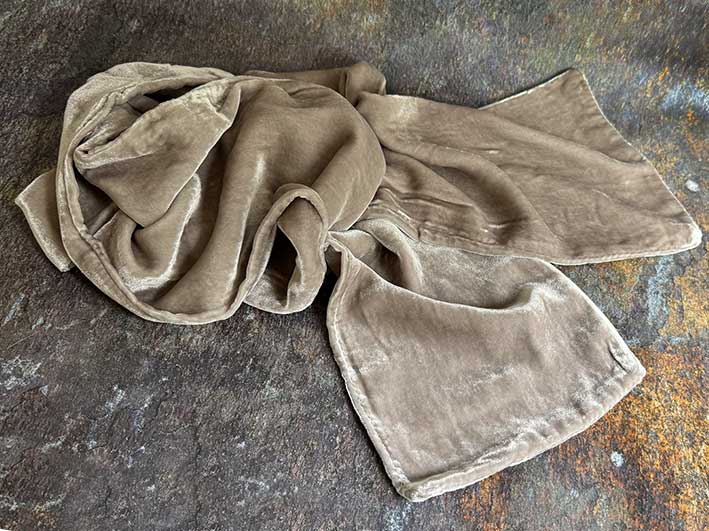 Velvet Scarf - Pale Mink