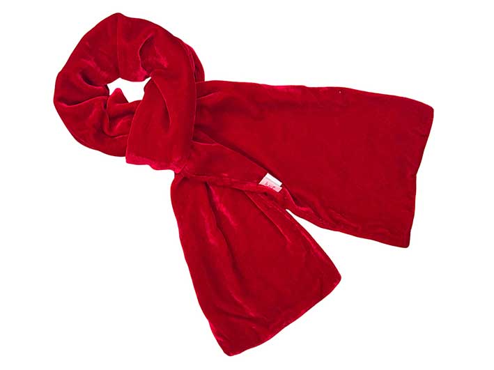 Velvet Scarf - Red