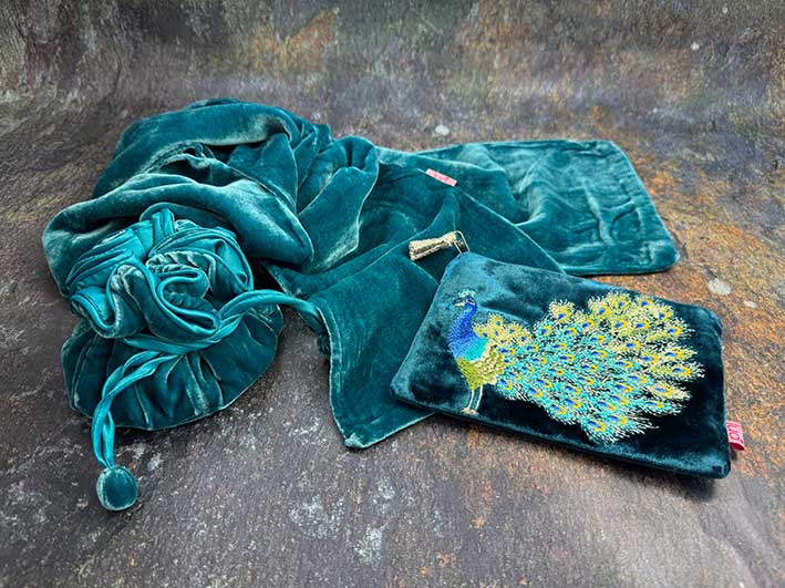 Velvet Scarf - Teal