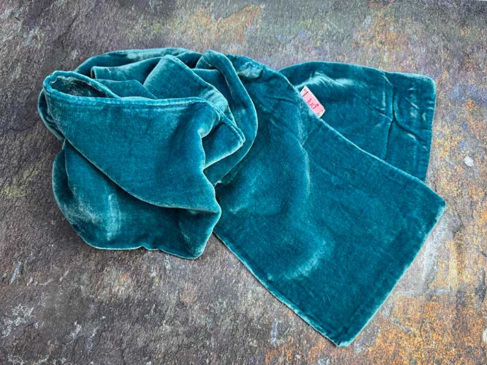 Velvet Scarf - Teal
