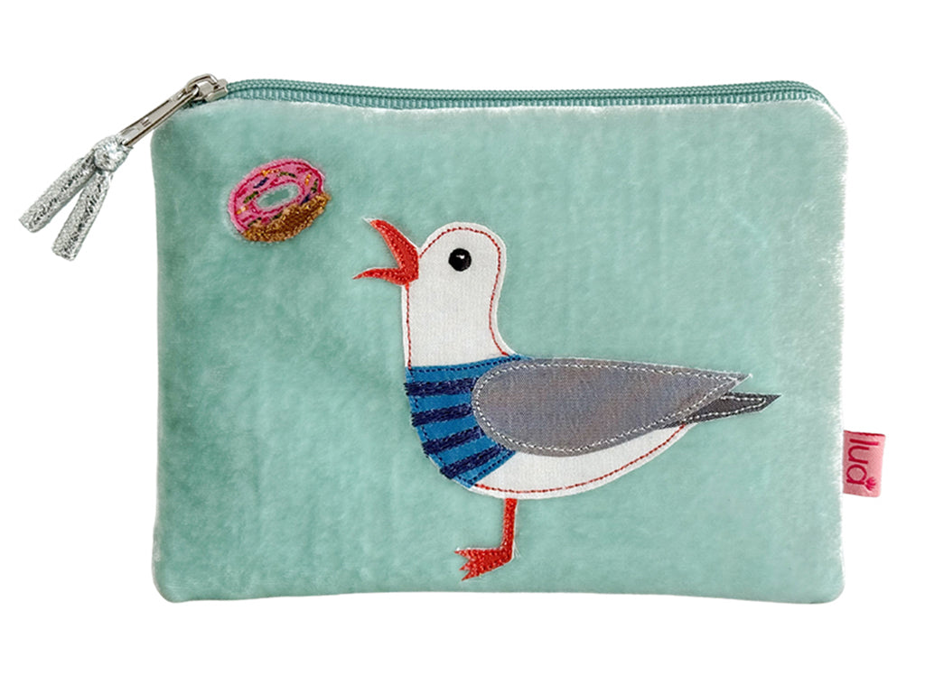 Velvet Purse - Seagull
