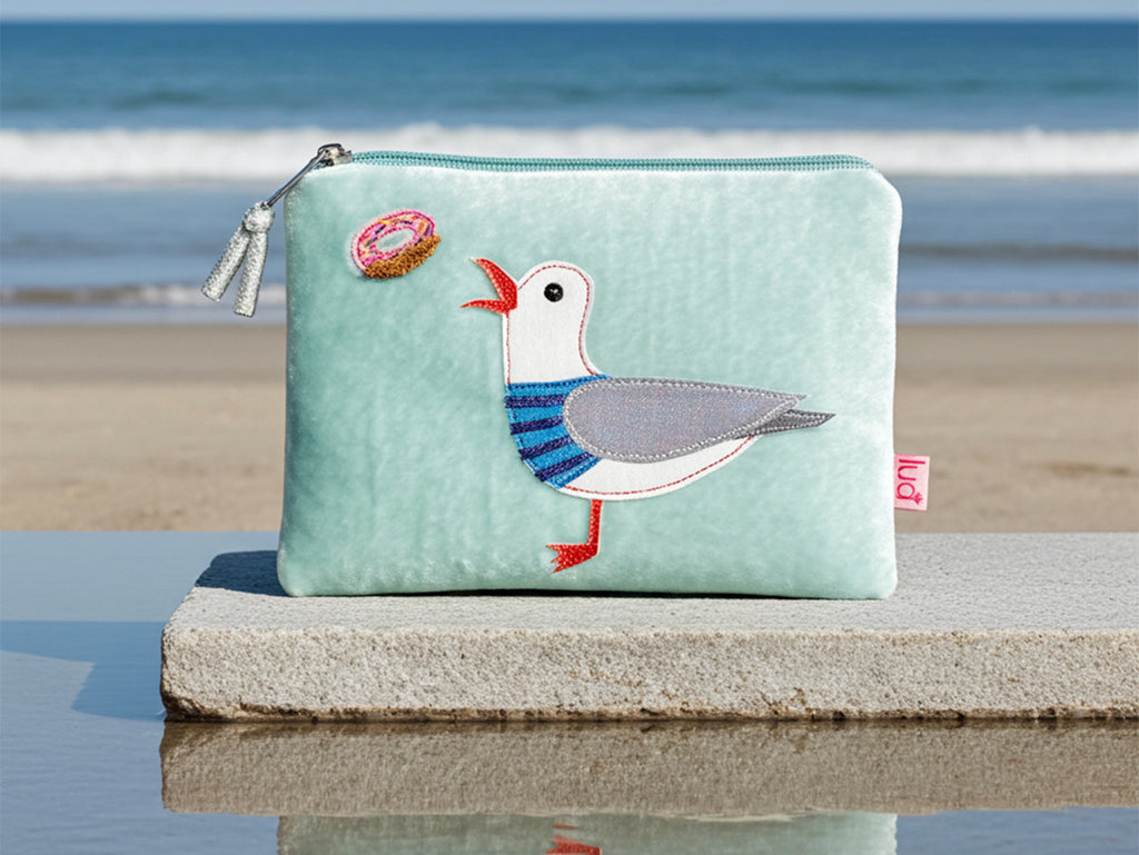 Velvet Purse - Seagull