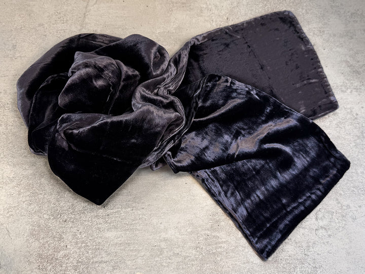 Velvet Scarf - Navy
