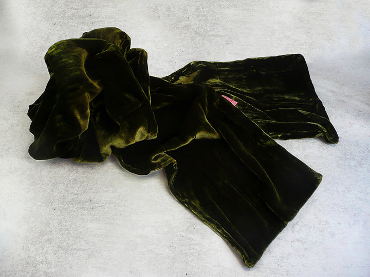 Velvet Scarf - Olive
