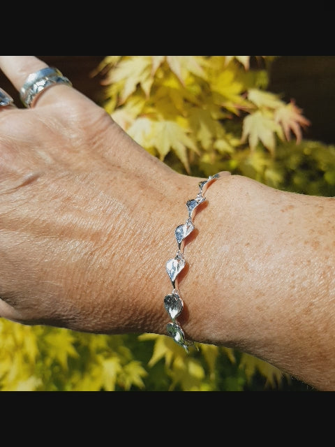 Silver Bracelet - Organic Small Heart