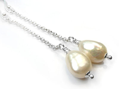Silver Earrings - Baroque