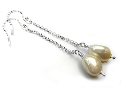Silver Earrings - Baroque