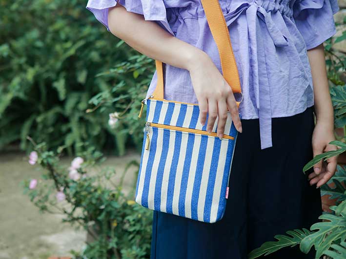Messenger Bag - Seaside Stripe