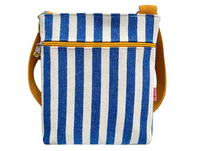 Messenger Bag - Seaside Stripe Blue
