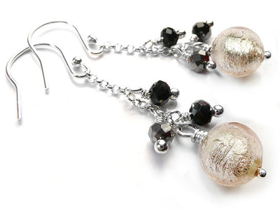 Murano Glass Bella Earrings - Champagne