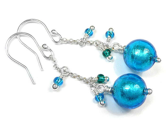 Murano Glass Bella Earrings - Turquoise